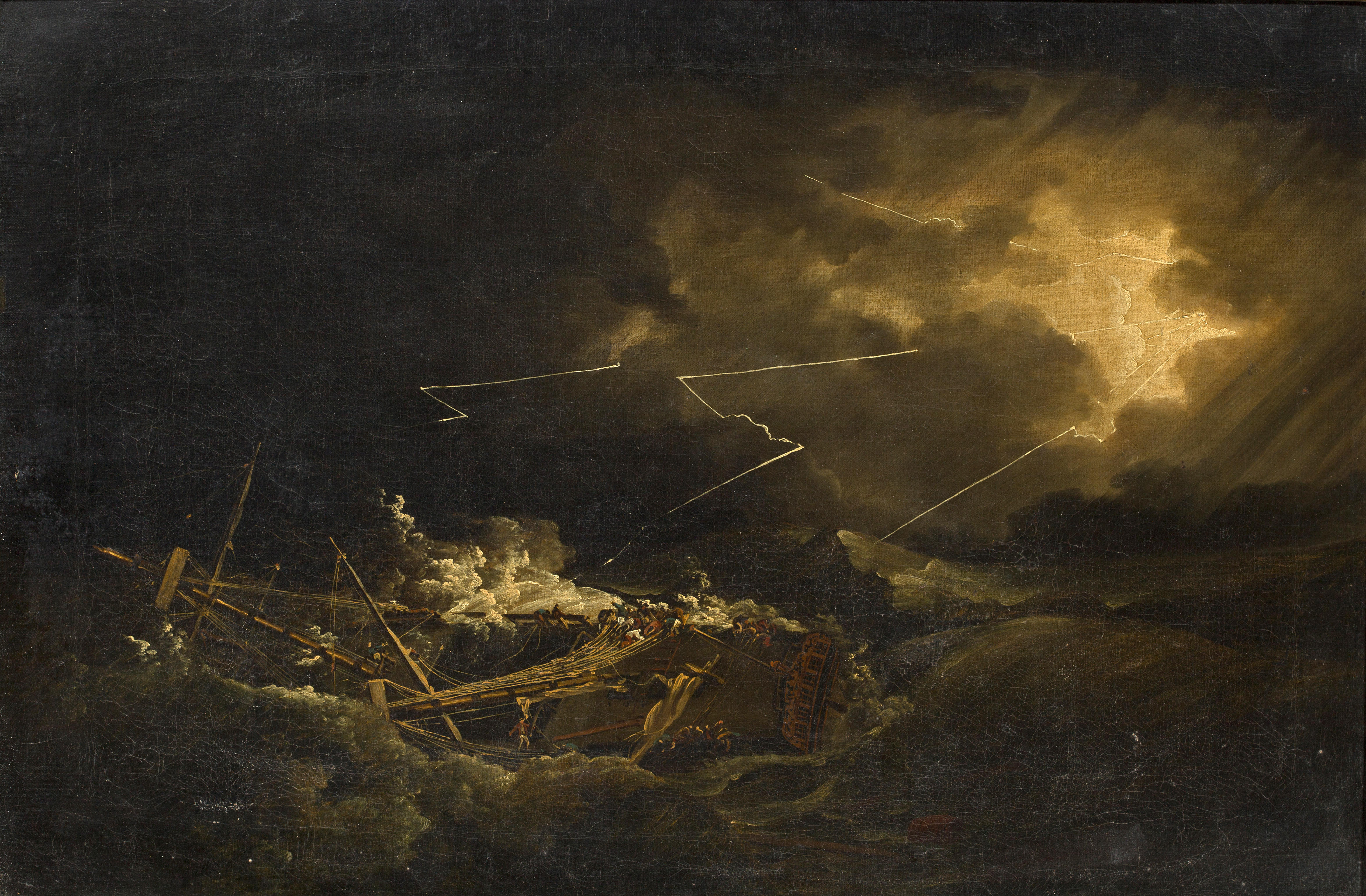John Thomas Serres - The wreck of the H.M.S. Deal Castle