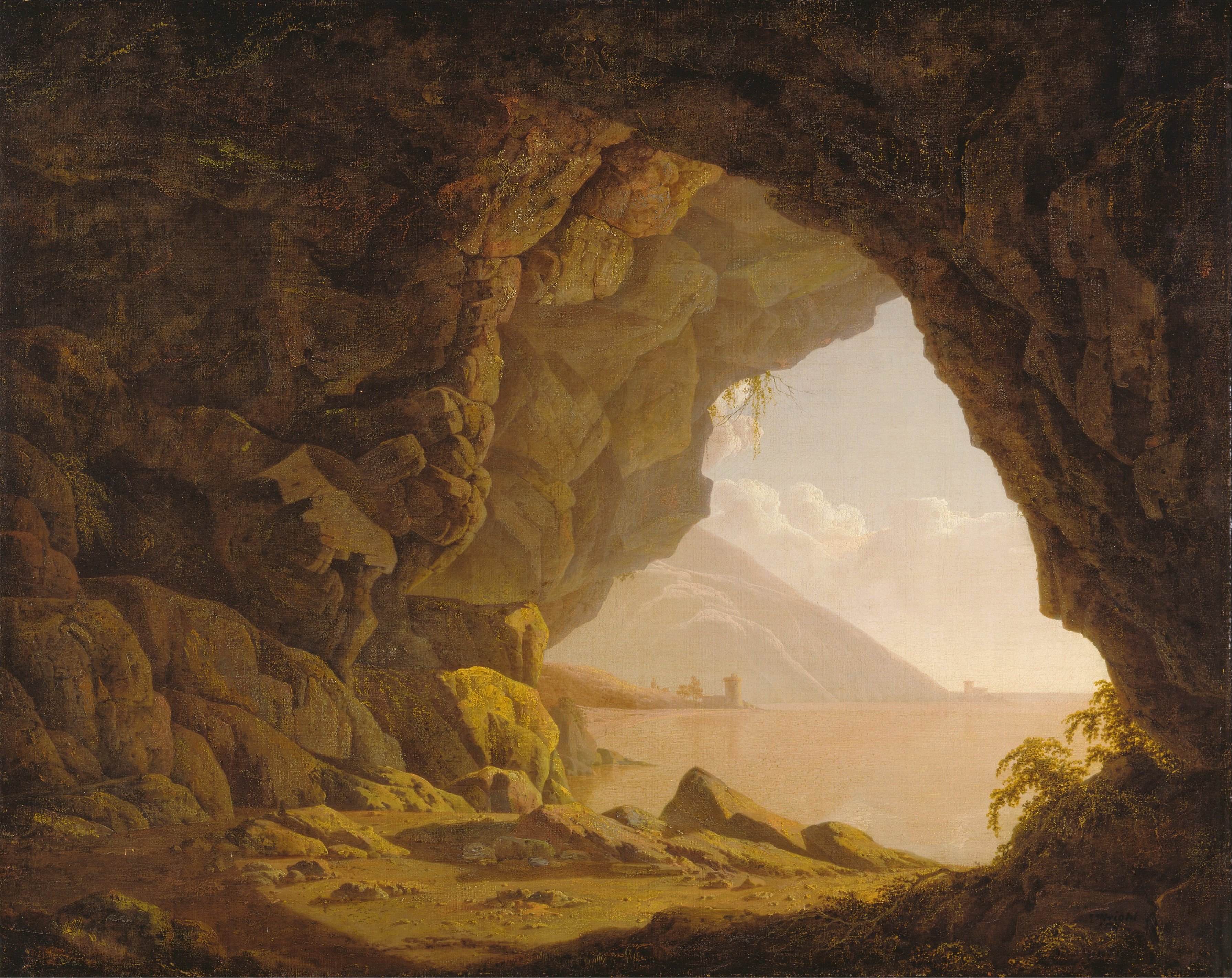 Joseph Wright of Derby - Cavern, near Naples - Google Art Project