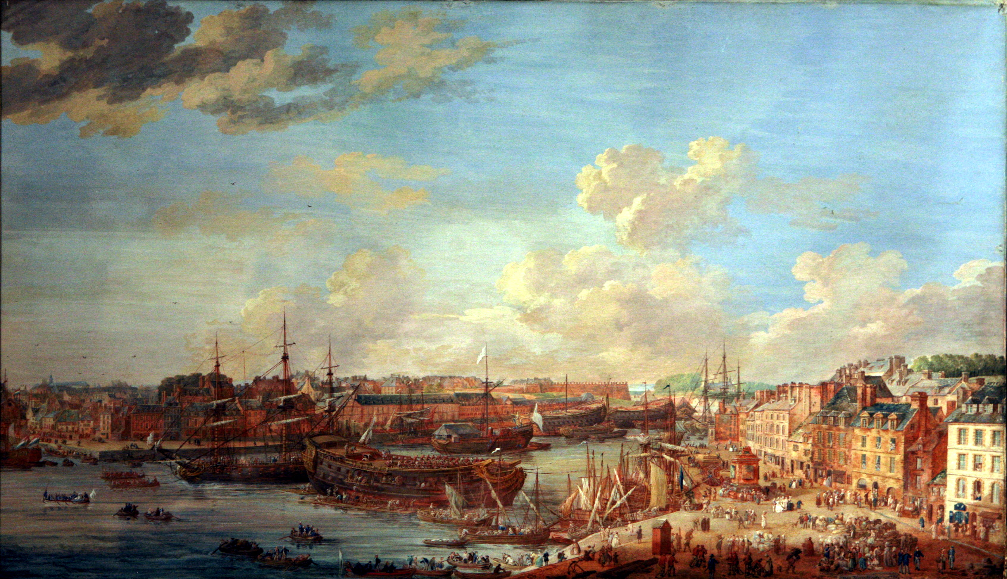 Le Port de Brest (une prise de la mâture)-Louis-Nicolas Van Blarenberghe mg 8233