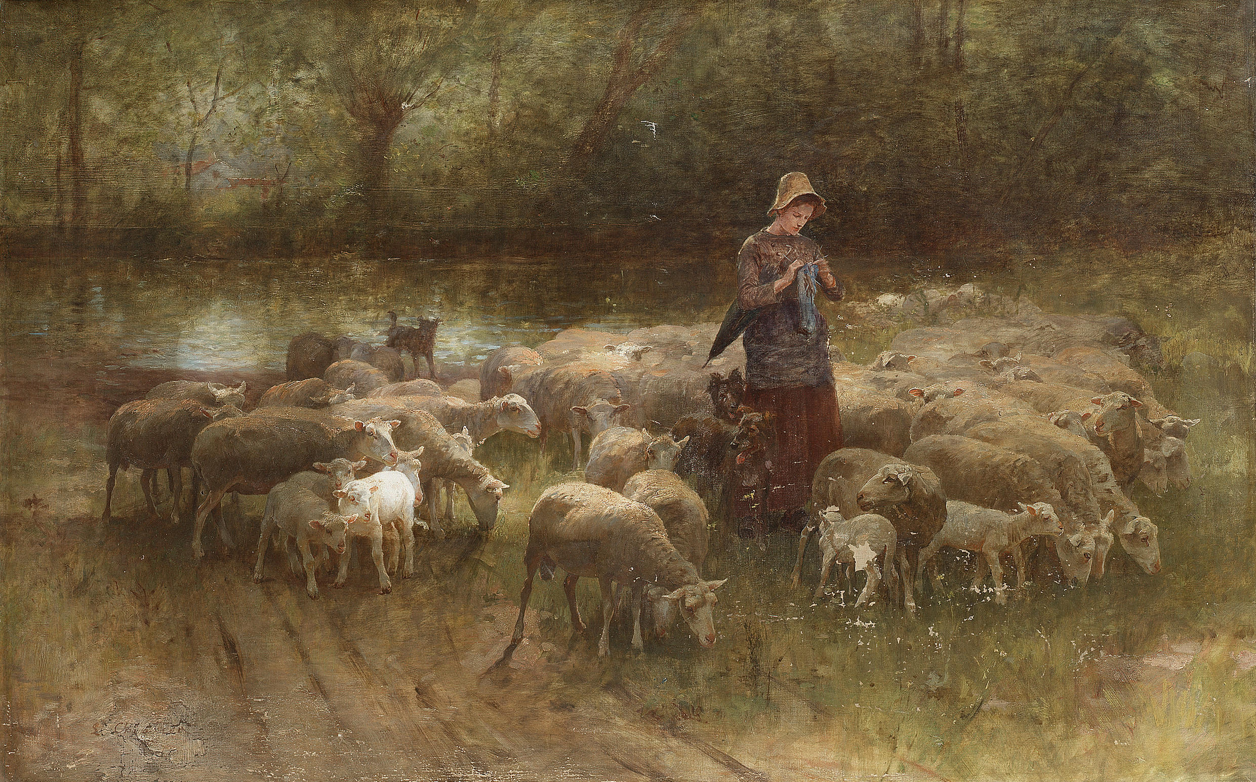 Luigi Chialiva - A young shepherdess