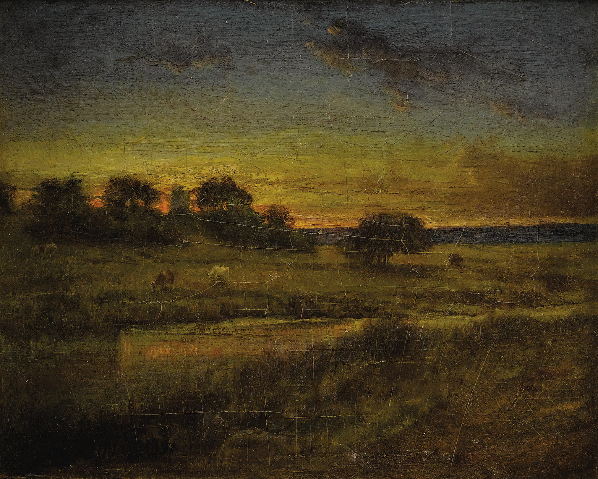 Pasture at dawn-George Inness-1891