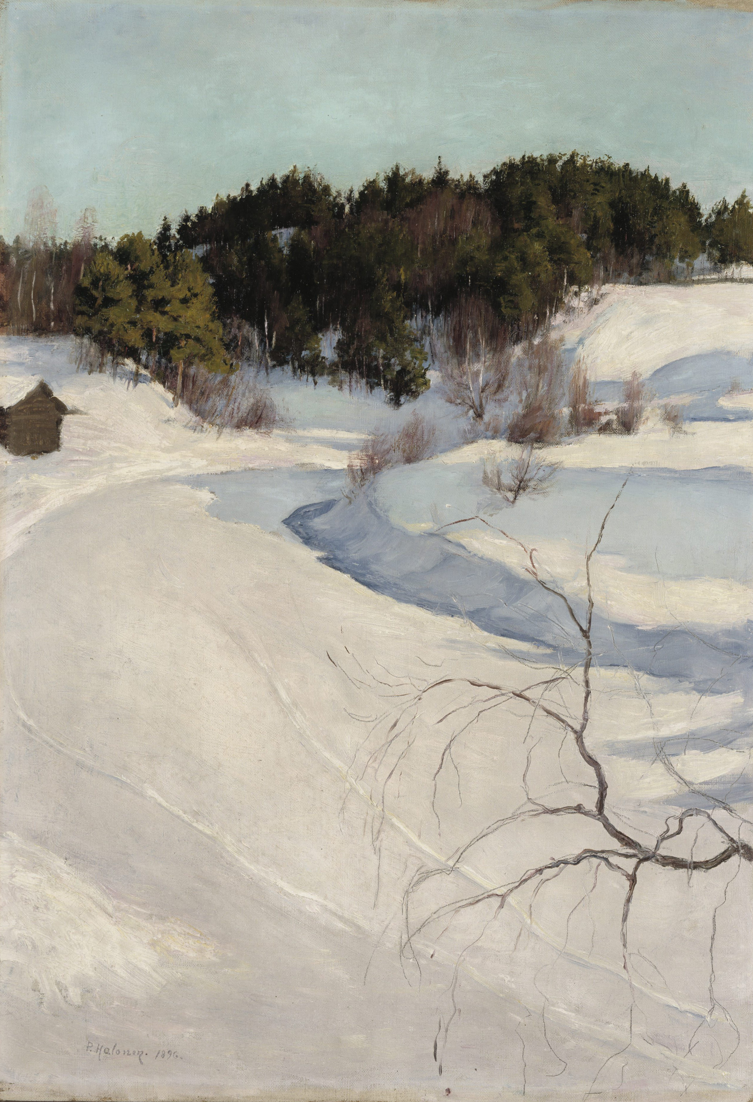 Pekka Halonen - Talvimaisema Myllykylästä (1896)