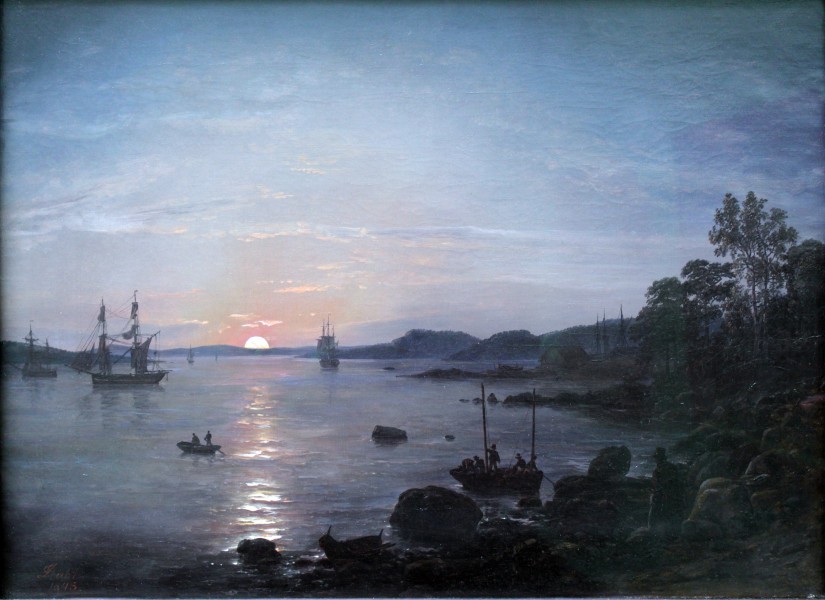 1843 Claussen Dahl Fjord bei Holmestrand anagoria