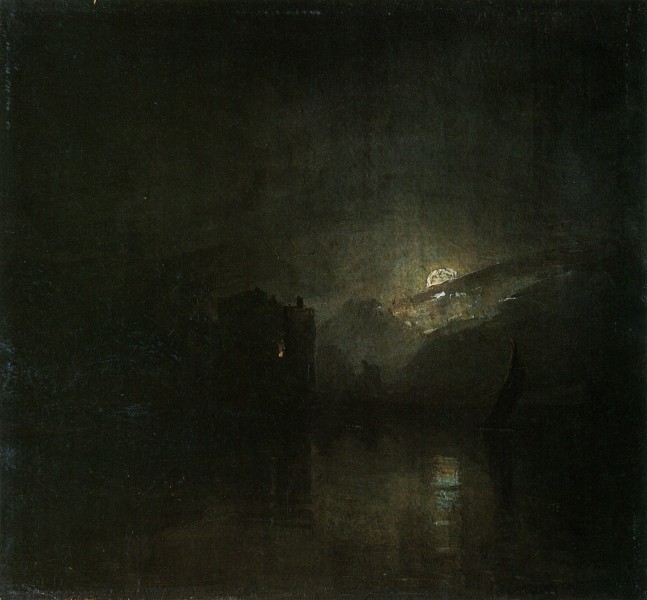 Adalbert Stifter - Seestück bei Mondbeleuchtung (ca.1840)