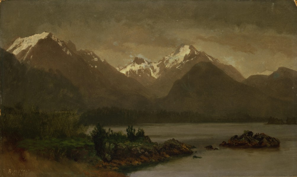 Albert Bierstadt - Untitled (mountains and lake)