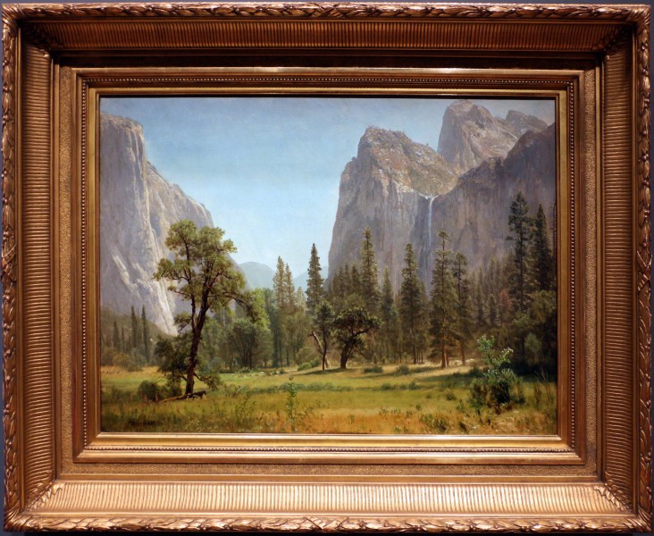 Albert Bierstadt, cascate bridal veil, valle yosemite, california, 1871-73 ca
