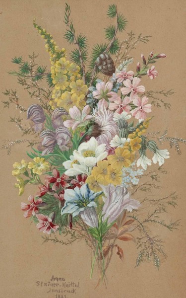 Anna Stainer-Knittel Alpenblumenstrauß 1889