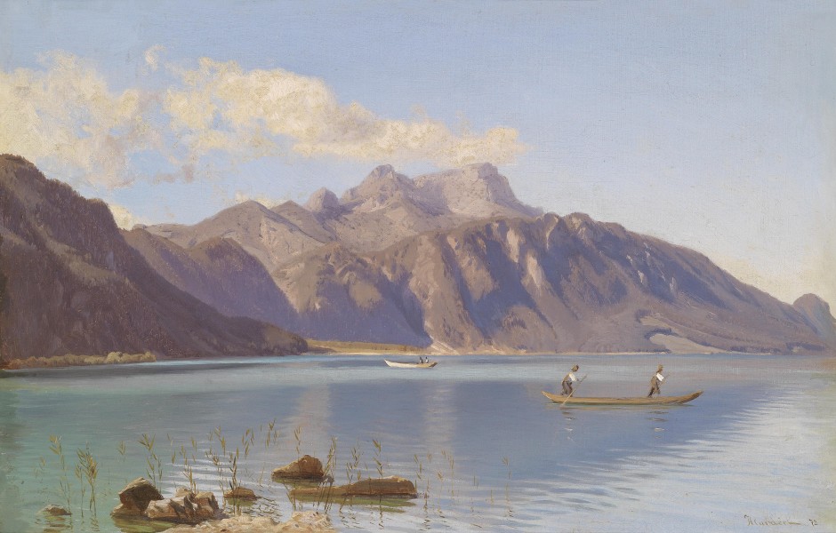 Anton Hlavacek Seelandschaft 1872