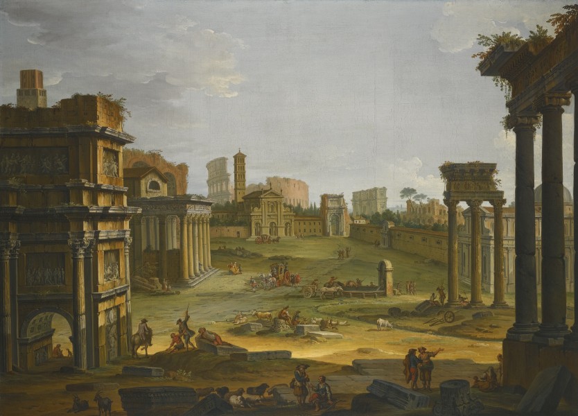 ANTONIO JOLI ROME, A VIEW OF THE FORUM