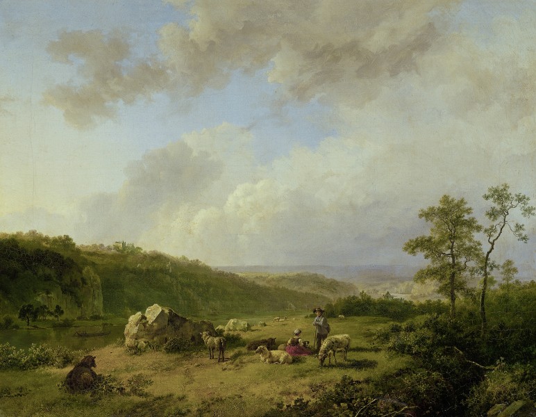 Barend Cornelis Koekkoek - Landschap bij opkomende regenbui