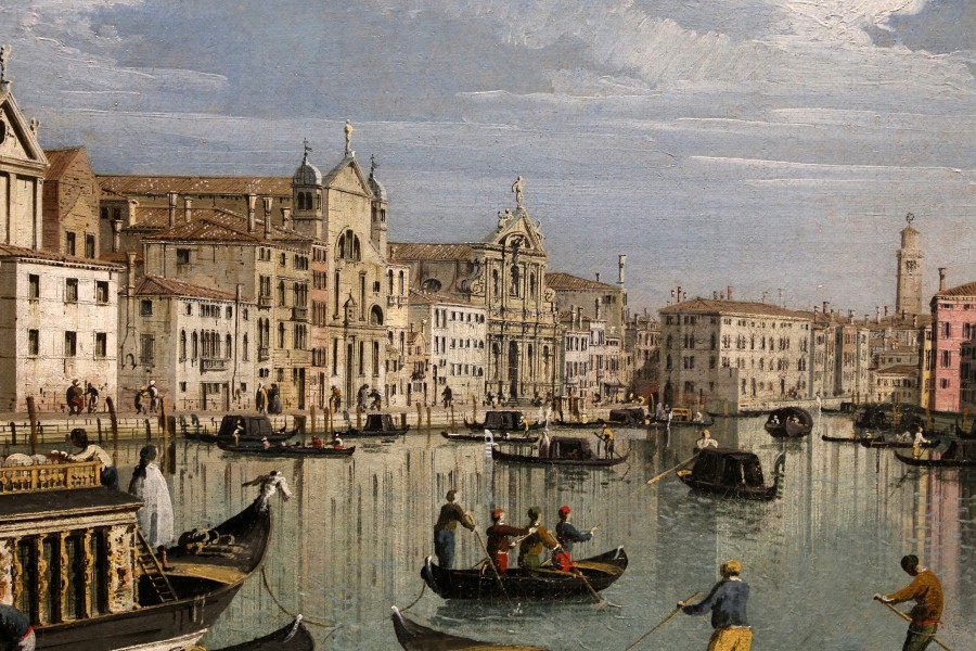 Bernardo bellotto, venezia, imbocco del canal grande davanti santa croce, 1740-50 ca. 03