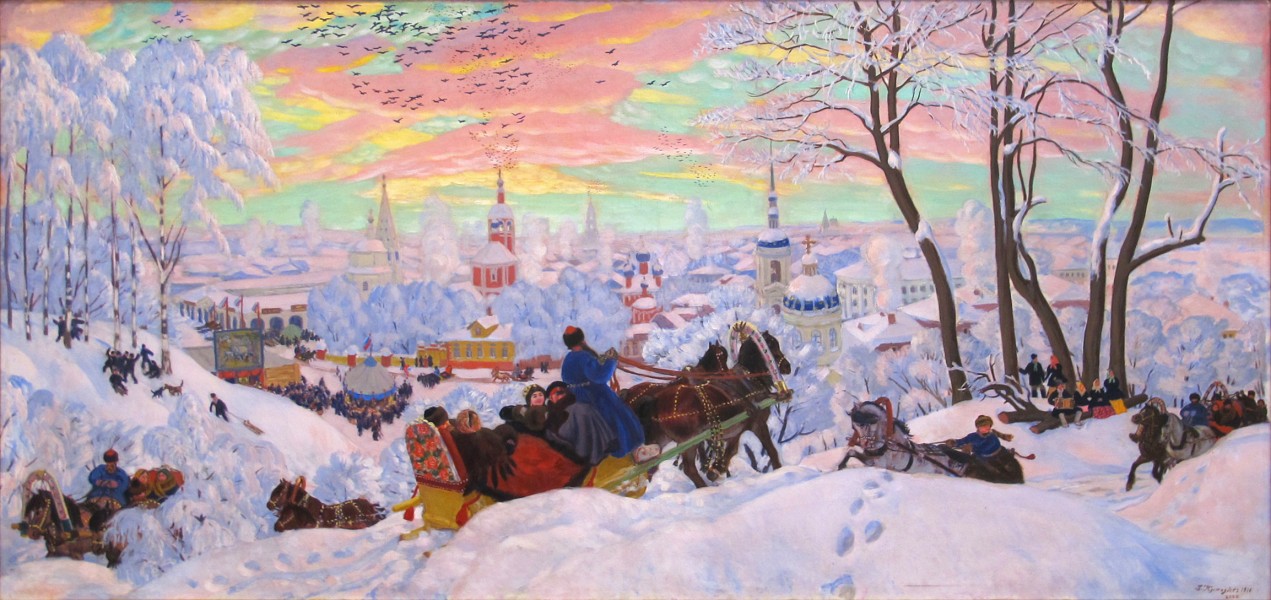Boris kustodiev, carnevale, 1916