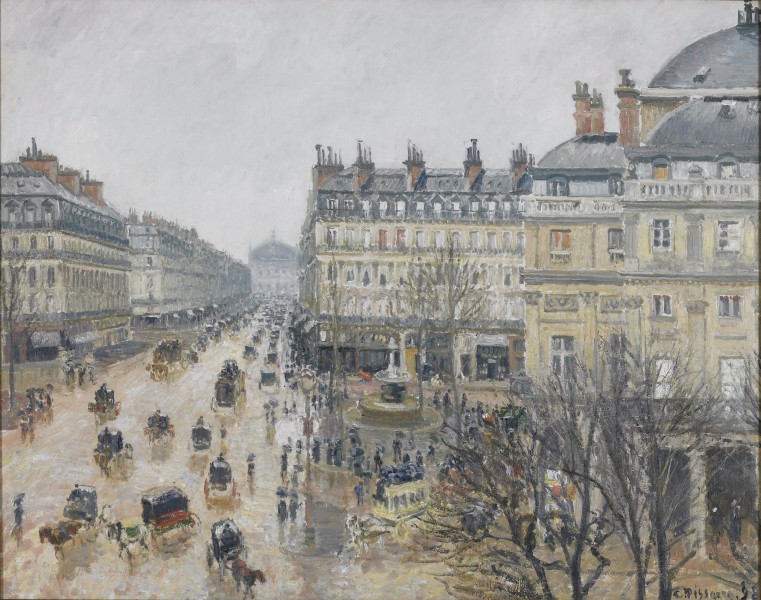 Camille Pissarro - Place du Thtre Franais, Paris Rain - 18.19 - Minneapolis Institute of Arts