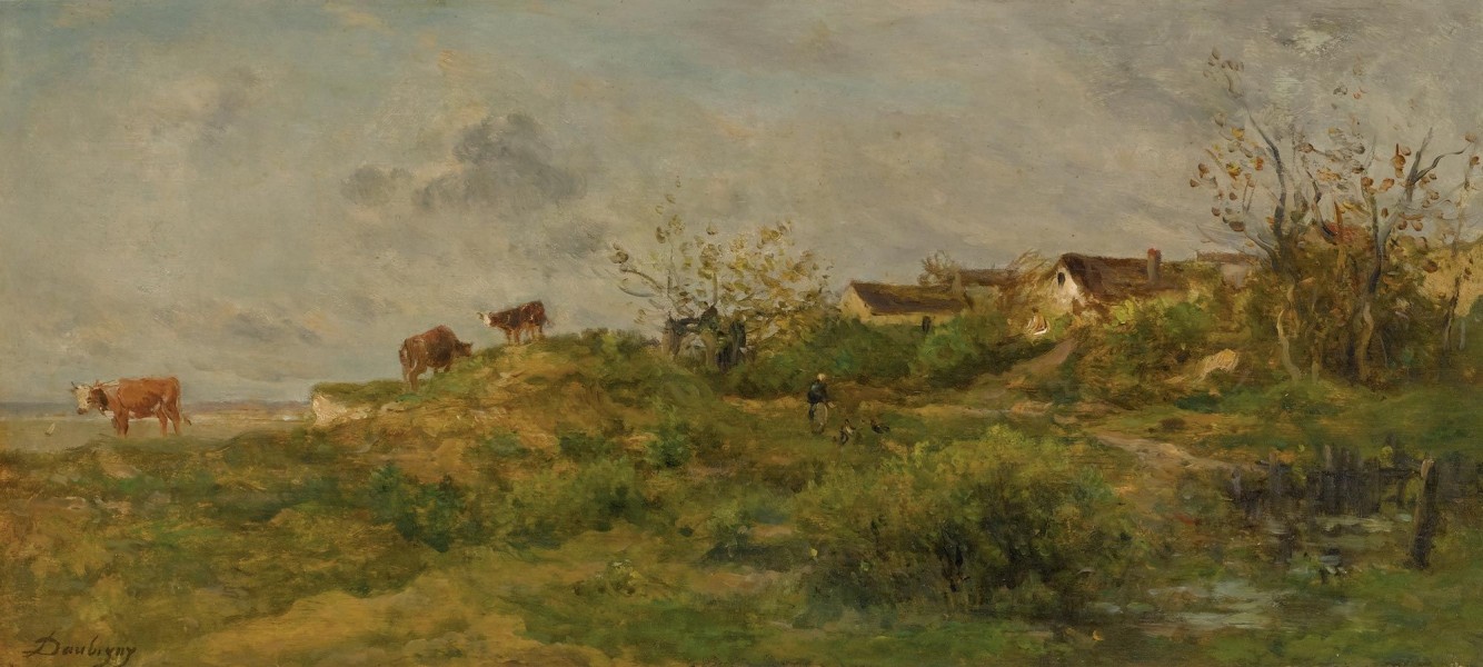 Charles-François Daubigny - Vaches au pâturage à Villerville