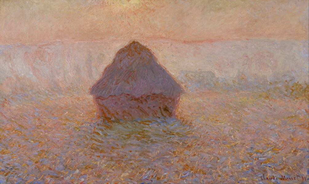 Claude Monet - Grainstack, Sun in the Mist - Google Art Project