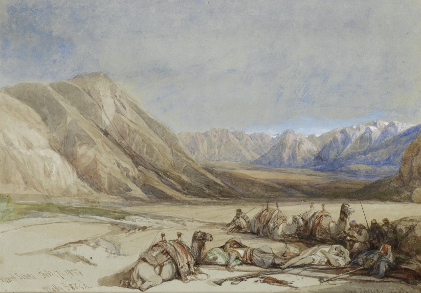 David Roberts The approach to Mount Sinai