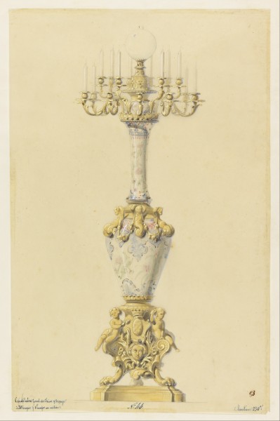 Design for a Gas Lamp and Candelabrum - Google Art Project