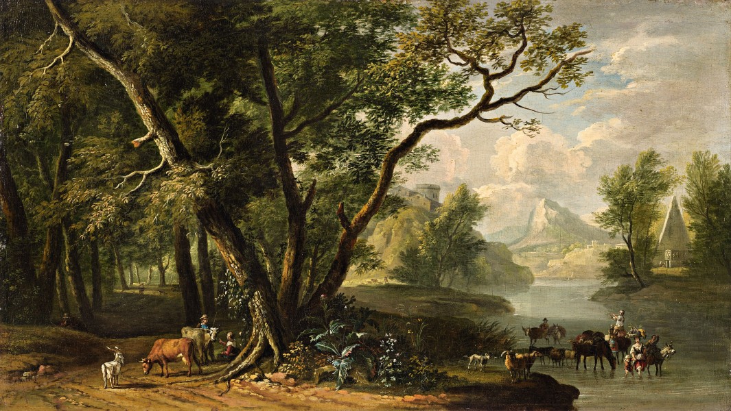Dirck Dalens III - Mountain landscape with shepherds
