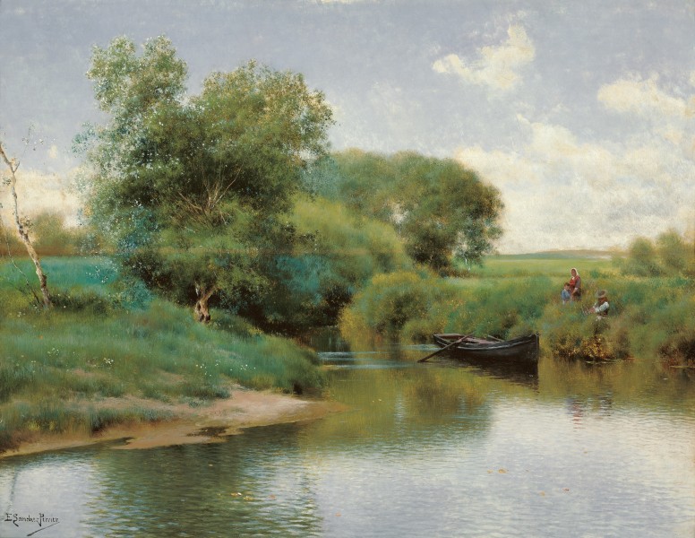 Emilio Sánchez-Perrier Boating on the River