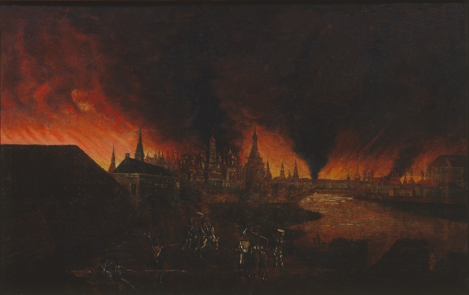 Fire in Moscow - anonymous (19th century)