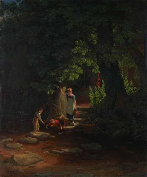Francis Danby - Children by a Brook - Google Art Project