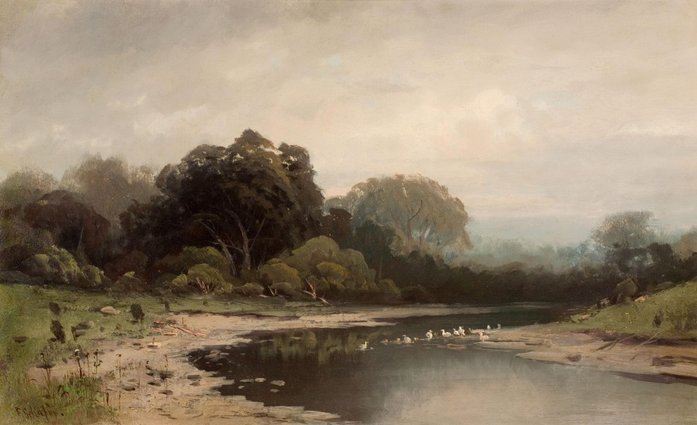 Frederick Ferdinand Schafer - On Merced River Cala
