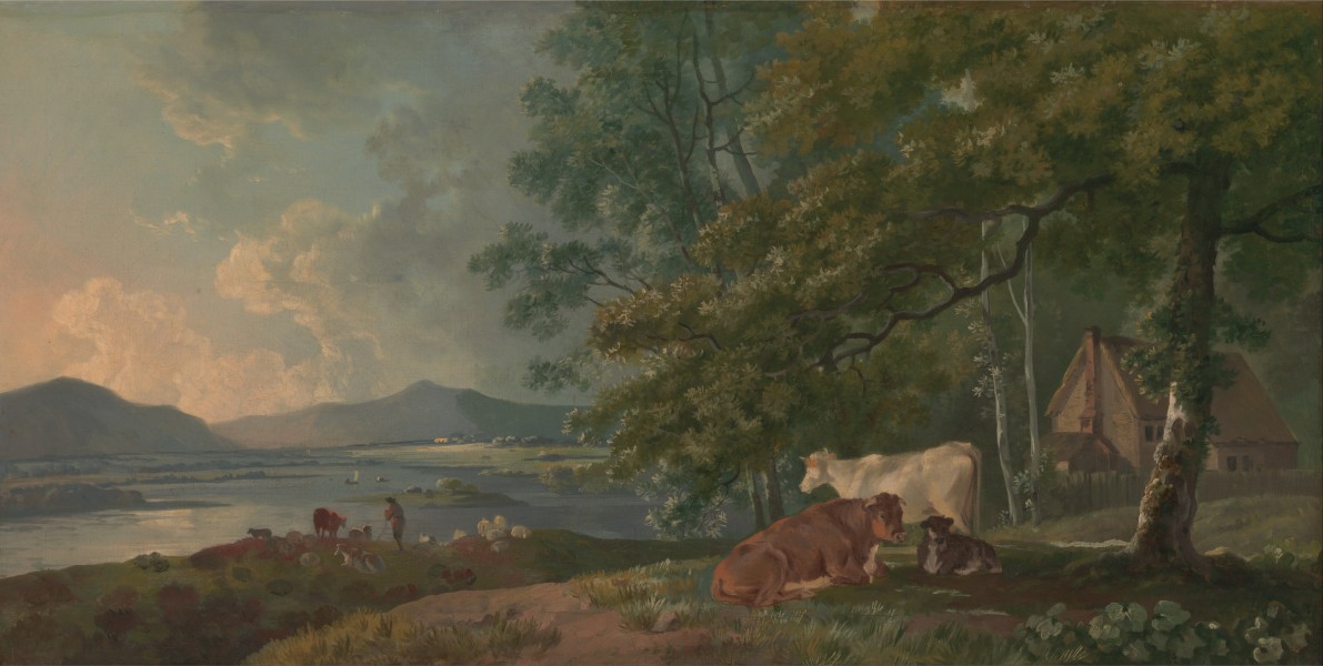 George Barret - Morning- Landscape with Cattle - Google Art Project