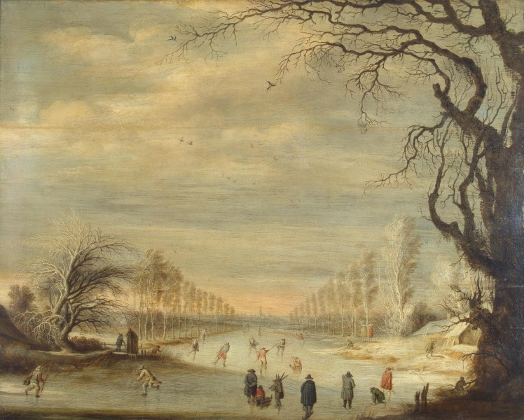 Gijsbrecht Leytens - Winter Landscape with Skaters
