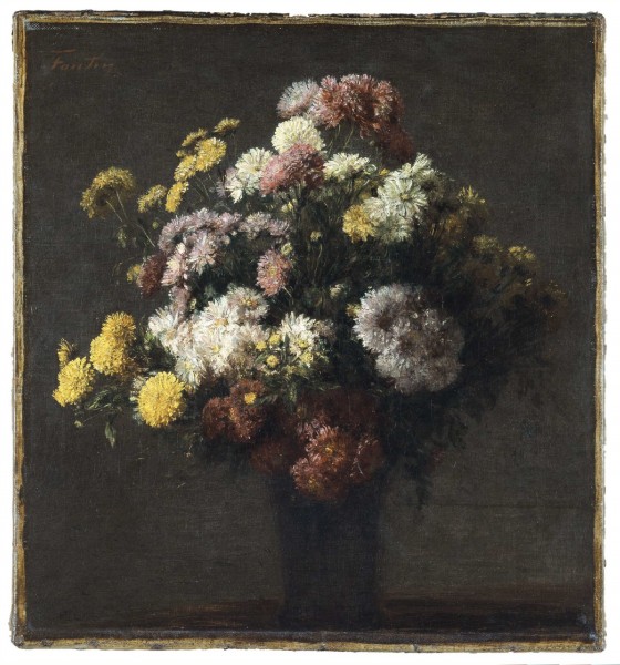Henri Fantin-Latour - Chrysanthèmes dans un vase