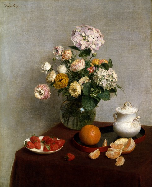 Henri Fantin-Latour - Flores de Verão e Frutos, 1866