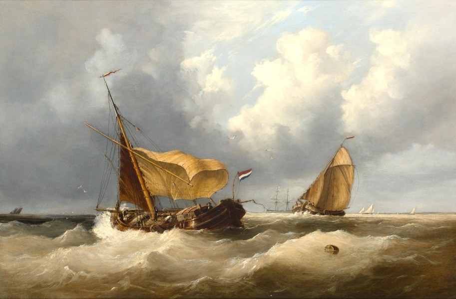 Henry King Taylor - Dutch fishermen at sea