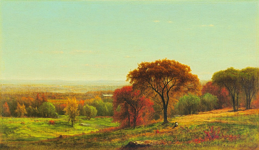 HRSOA GeorgeInness-Across Hudson Valley Foothills Catskills 1868