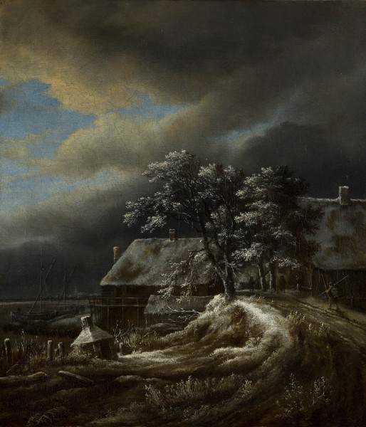 Jacob van Ruisdael - Winter Landscape Mauritshuis