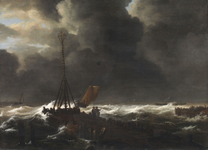 Jacob van Ruisdael (after) - A stormy sea