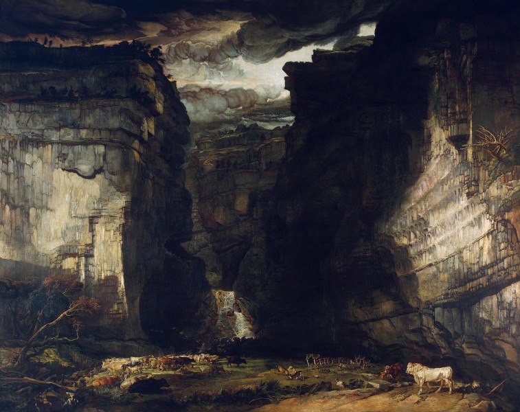 James Ward - Gordale Scar (A View of Gordale, in the Manor of East Malham in Craven, Yorkshire, the Property of Lord Ribblesdale) - Google Art Project