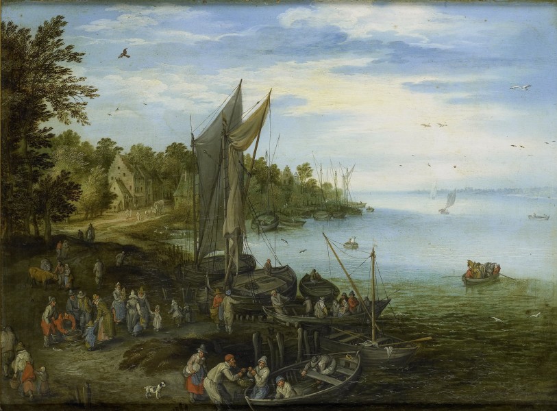 Jan Brueghel - Rivieroever
