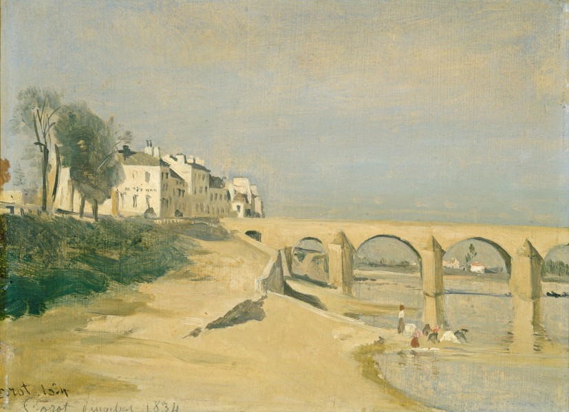 Jean-Baptiste-Camille Corot - Pont sur la Saône à Mâcon (1834)
