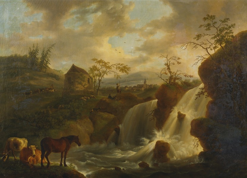 Jean-Baptiste De Roy - Un cheval et vaches par une rivière (1803)