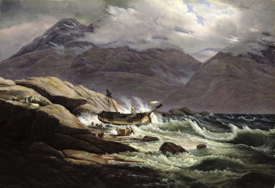 Johan Christian Claussen Dahl - Forlis på den norske kyst
