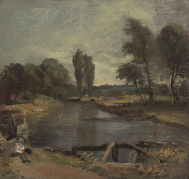 John Constable - Flatford Lock - Google Art Project