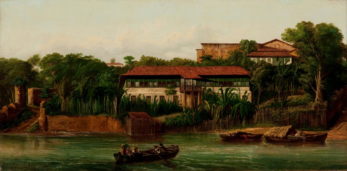 Joseph Léon Righini - Residence on the Banks of the Anil River - Google Art Project