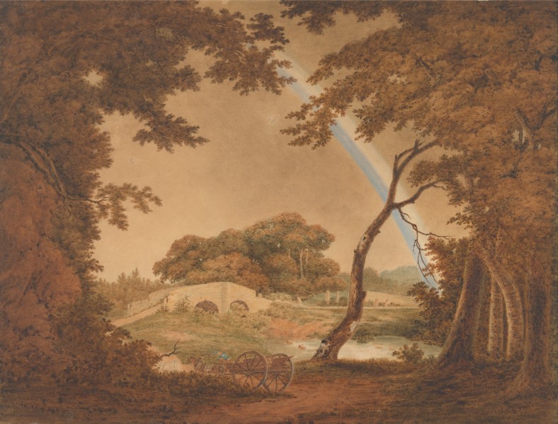 Joseph Wright of Derby - Landscape with Rainbow, View near Chesterfield - Google Art Project
