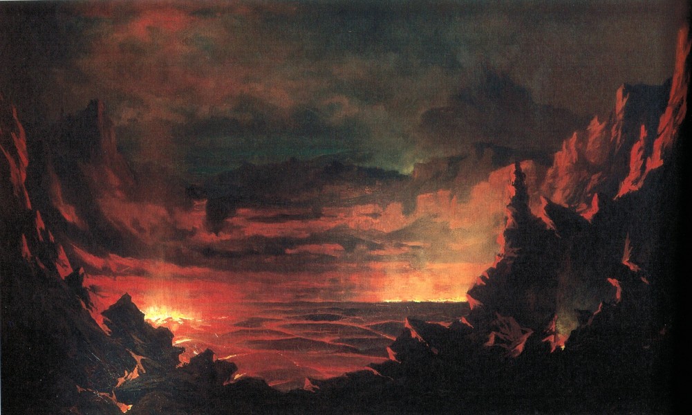 Jules Tavernier - 'Kilauea Caldera', oil on canvas, 1885