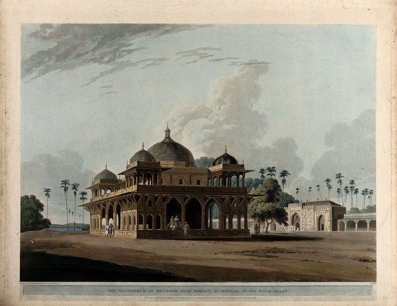 Mausoleum of Makhdam Shah Daulut at Maner, Bihar. Coloured a Wellcome V0050471