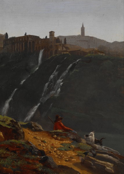Michallon, Achille Etna - Goatherd Opposite the Falls of Tivoli - Google Art Project