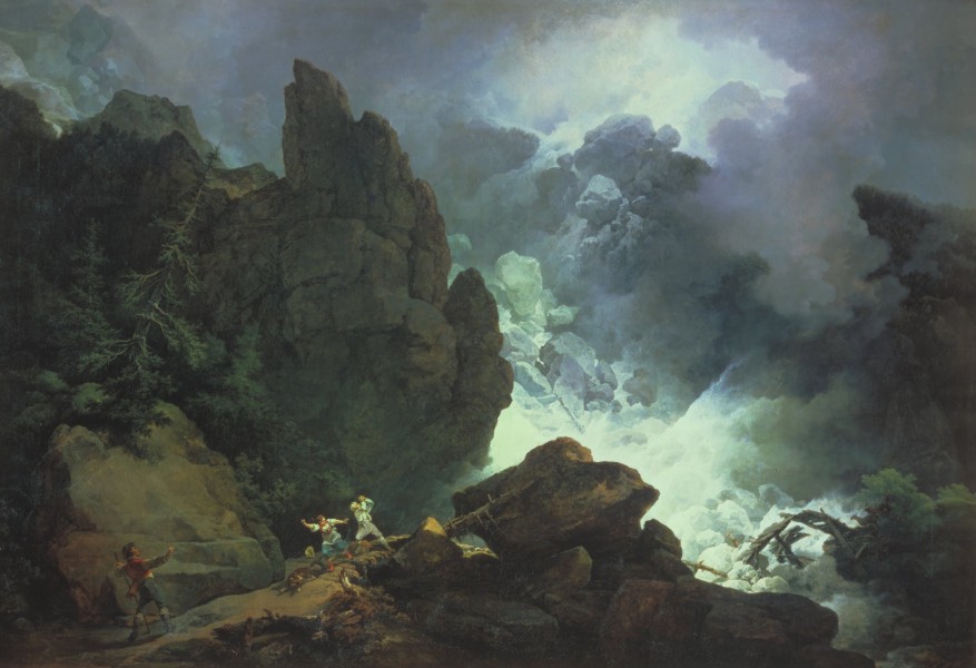 Phillip James De Loutherbourg - An Avalanche in the Alps - Google Art Project