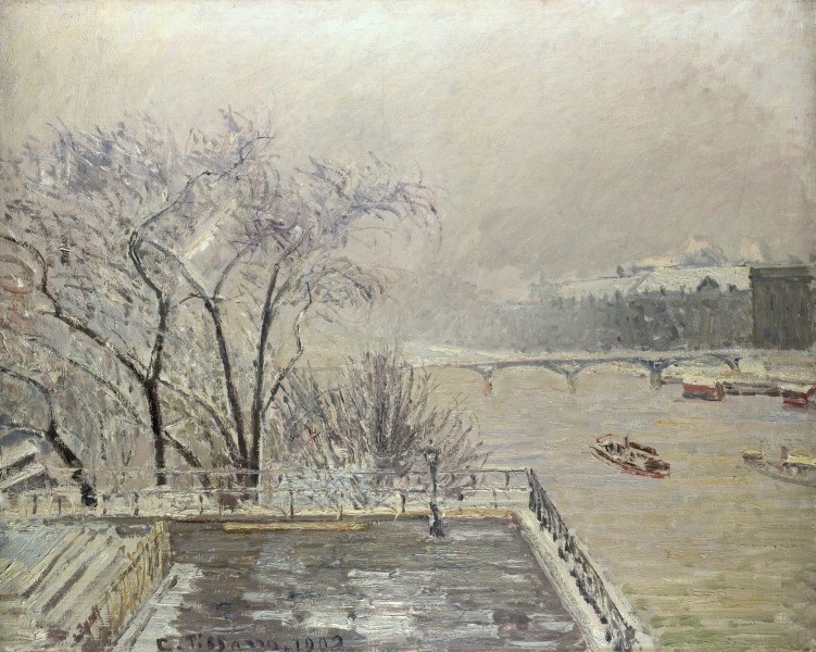 Pissarro - The Louvre Under Snow 1902
