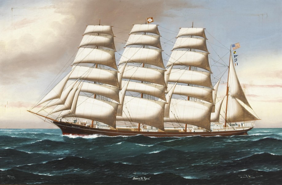 Reginald Arthur Borstel - Portrait of the Four Masted Barque Annie M Reid