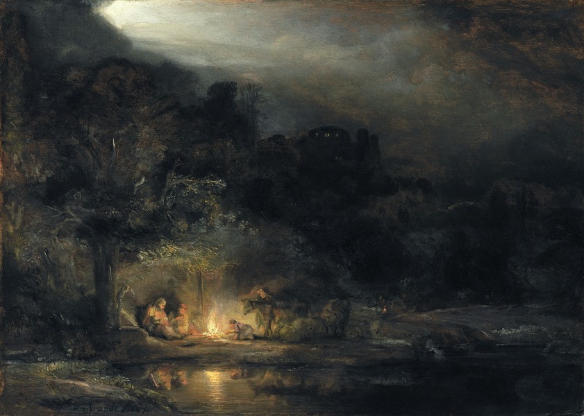 Rembrandt van Rijn, Landscape with the Rest on the Flight into Egypt