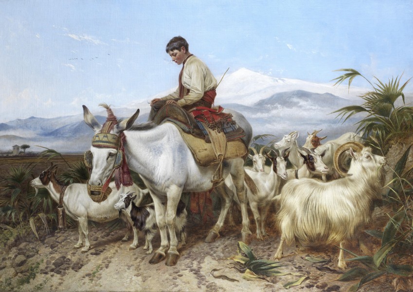 Richard Ansdell The Vega of Granada returning from pastures